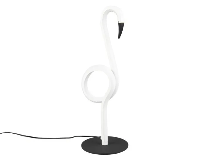LED Deko Tischlampe INGO Weiß mit Schnurschalter, Höhe 35cm
