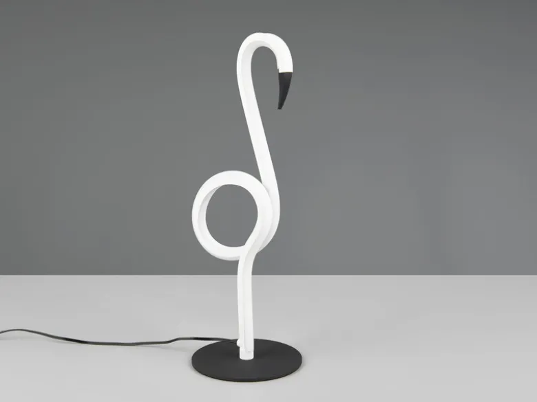 LED Deko Tischlampe INGO Weiß mit Schnurschalter, Höhe 35cm