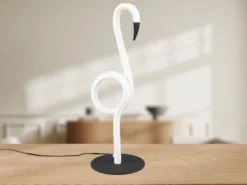 LED Deko Tischlampe INGO Weiß mit Schnurschalter, Höhe 35cm