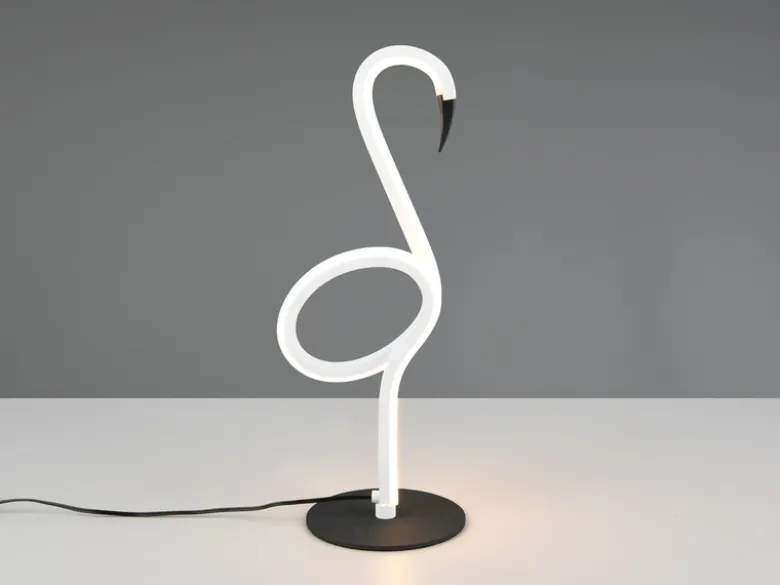 LED Deko Tischlampe INGO Weiß mit Schnurschalter, Höhe 35cm