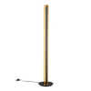 LED Design Stehlampe TEXEL schmal stufenweise dimmbar Schwarz / Gold, H: 142,5cm
