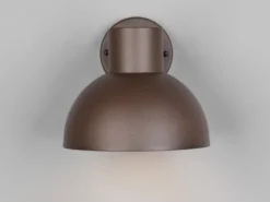 LED Downlight Außenwandleuchte Retro Style Rostbraun, Ø 20cm