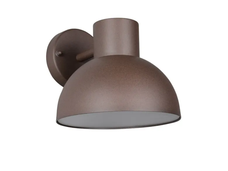 LED Downlight Außenwandleuchte Retro Style Rostbraun, Ø 20cm
