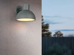 LED Downlight Außenwandleuchte Retro Style Anthrazit, Ø 20cm