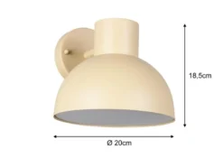 LED Downlight Außenwandleuchte Retro Style Beige, Ø 20cm