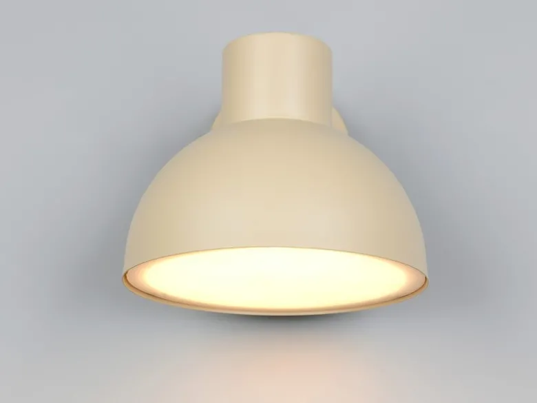 LED Downlight Außenwandleuchte Retro Style Beige, Ø 20cm