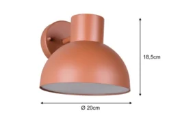 LED Downlight Außenwandleuchte Retro Style Apricot, Ø 20cm