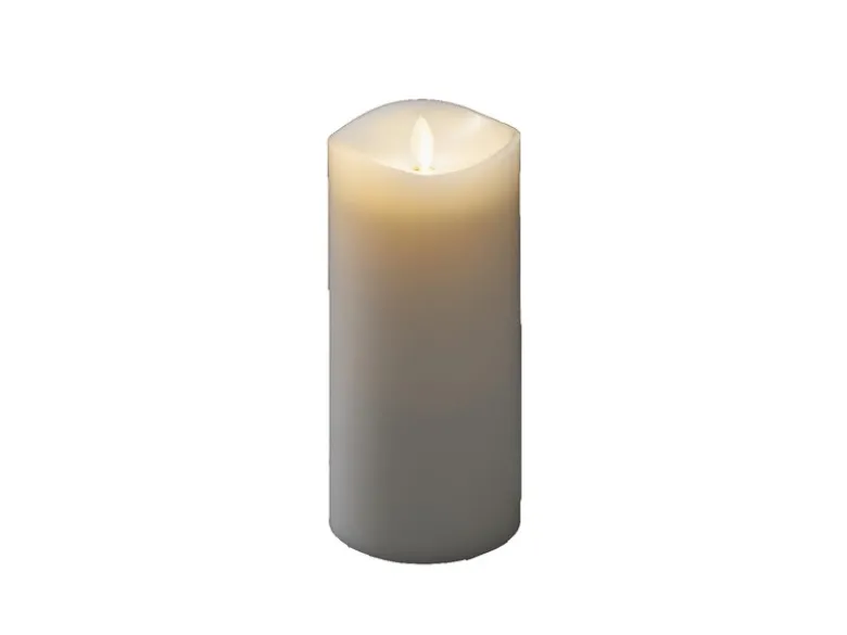 LED Duftkerze mit 6h Timer, flackernd, Ø 9cm, Höhe 18cm, Batteriebetrieb