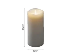 LED Duftkerze mit 6h Timer, flackernd, Ø 9cm, Höhe 18cm, Batteriebetrieb