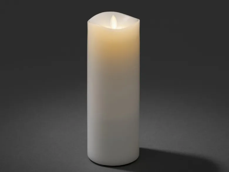 LED Duftkerze mit 6h Timer, flackernd, Ø 9cm, Höhe 23cm, Batteriebetrieb