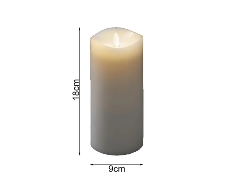 LED Duftkerze mit 6h Timer, flackernd, Höhe 18cm, Batteriebetrieb, 4 Düfte