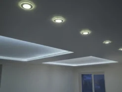 LED Einbaustrahler ARGUS Chrom mit Fernbedienung dimmbar & RGBW, Ø 8cm
