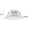 LED Einbaustrahler ARGUS Weiß mit Fernbedienung dimmbar & RGBW, Ø 8cm