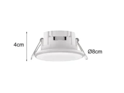 LED Einbaustrahler ARGUS Weiß mit Fernbedienung dimmbar & RGBW, Ø 8cm
