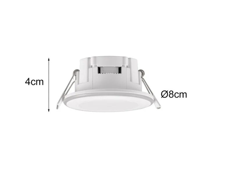 LED Einbaustrahler ARGUS Weiß mit Fernbedienung dimmbar & RGBW, Ø 8cm