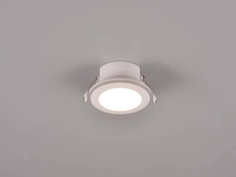 LED Einbaustrahler ARGUS Weiß mit Fernbedienung dimmbar & RGBW, Ø 8cm