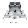 LED Einbaustrahler Decke 2er Set eckig schwenkbar dimmbar Chrom glänzend 5,5W
