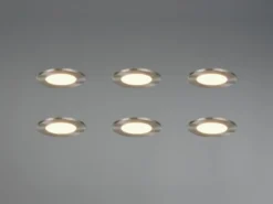 LED Einbaustrahler 6er Set, dimmbar, 2 Lichtfarben für Badezimmer, Ø 8,5cm
