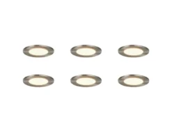 LED Einbaustrahler 6er Set, dimmbar, 2 Lichtfarben für Badezimmer, Ø 8,5cm