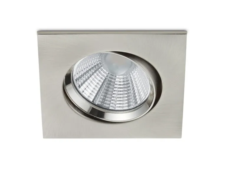 LED Einbaustrahler 2er Set eckig schwenkbar dimmbar Nickel matt 5,5W Deckenlampe
