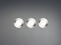 LED Einbaustrahler HIMAL 3er Set, dimmbar, 2 Lichtfarben für Badezimmer, Ø 8,5cm