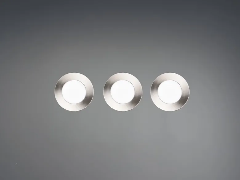 LED Einbaustrahler HIMAL 3er Set, dimmbar, 2 Lichtfarben für Badezimmer, Ø 8,5cm