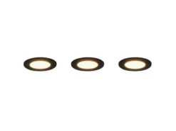 LED Einbaustrahler HIMAL 3er Set, dimmbar, 2 Lichtfarben für Badezimmer, Ø 8,5cm