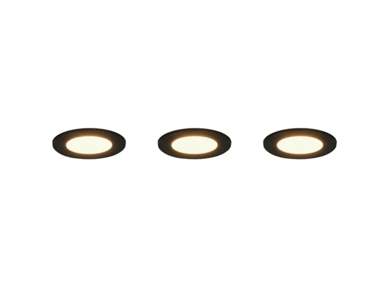 LED Einbaustrahler HIMAL 3er Set, dimmbar, 2 Lichtfarben für Badezimmer, Ø 8,5cm