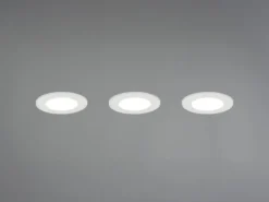 LED Einbaustrahler HIMAL 3er Set, dimmbar, 2 Lichtfarben für Badezimmer, Ø 8,5cm