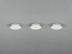 LED Einbaustrahler HIMAL 3er Set, dimmbar, 2 Lichtfarben für Badezimmer, Ø 8,5cm