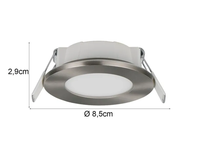LED Einbaustrahler HIMAL 230V dimmbar mit 2 Lichtfarben für Badezimmer, Ø 8,5cm