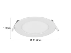 LED Einbaustrahler KIBO 230V mit 3 Lichtfarben inklusive Tageslichtweiß, Ø 12cm