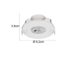 LED Einbaustrahler LAMONT 230V dimmbar, Badezimmer geeignet, 4000 Kelvin, Ø 8cm
