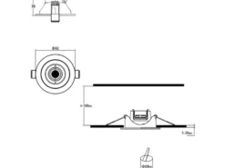 LED Einbaustrahler LAMONT 230V dimmbar, Badezimmer geeignet, Ø 8cm