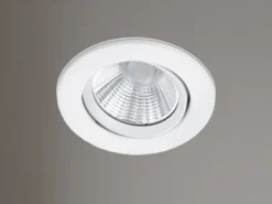 LED Einbaustrahler PAMIR dimmbar rund Ø8,5cm schwenkbar Weiß matt