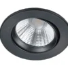 LED Einbaustrahler PAMIR dimmbar rund Ø8,5cm schwenkbar Schwarz matt