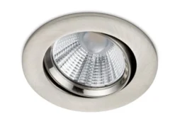 LED Einbaustrahler PAMIR dimmbar rund Ø8,5cm schwenkbar Silber matt