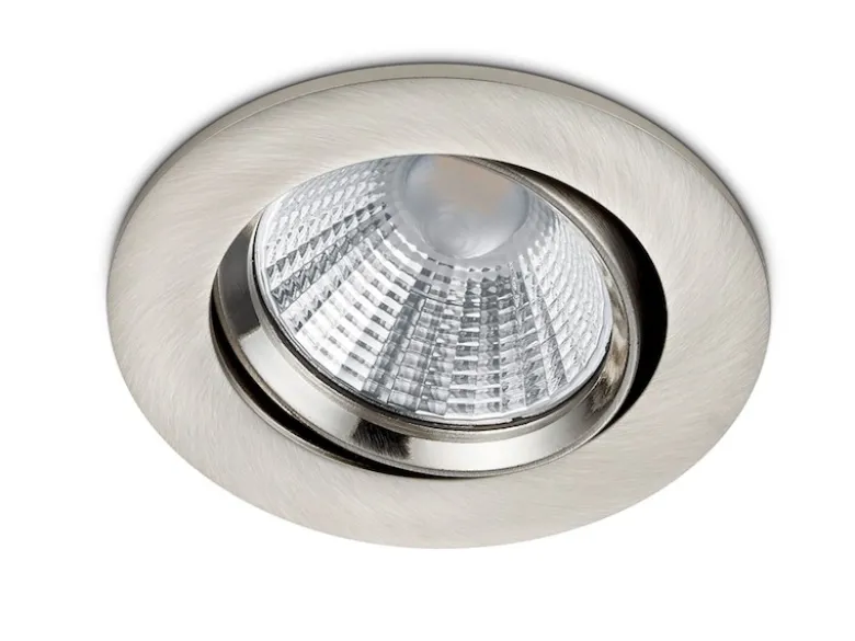 LED Einbaustrahler PAMIR dimmbar rund Ø8,5cm schwenkbar Silber matt