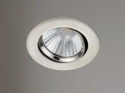 LED Einbaustrahler PAMIR dimmbar rund Ø8,5cm schwenkbar Silber matt