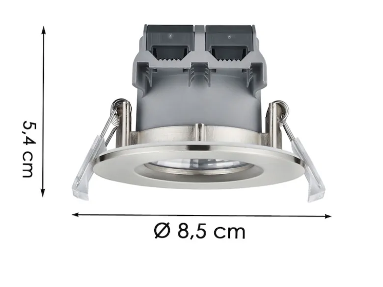 LED Einbaustrahler PAMIR dimmbar rund Ø8,5cm schwenkbar Silber matt