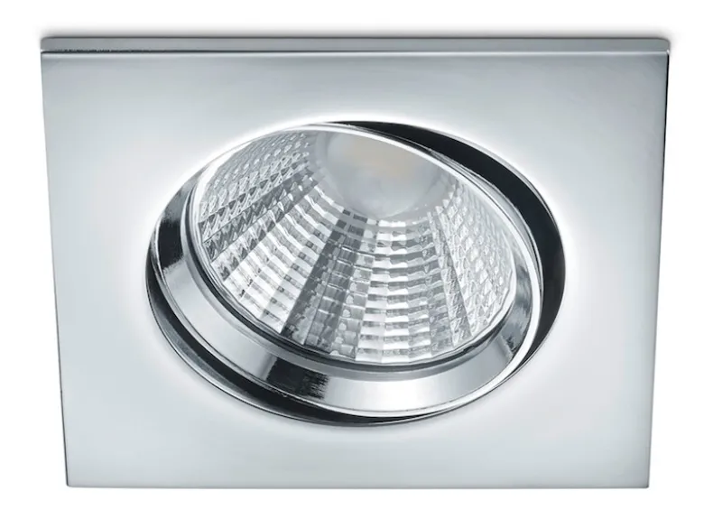 LED Einbaustrahler PAMIR eckig schwenkbar dimmbar Chrom 5,5W