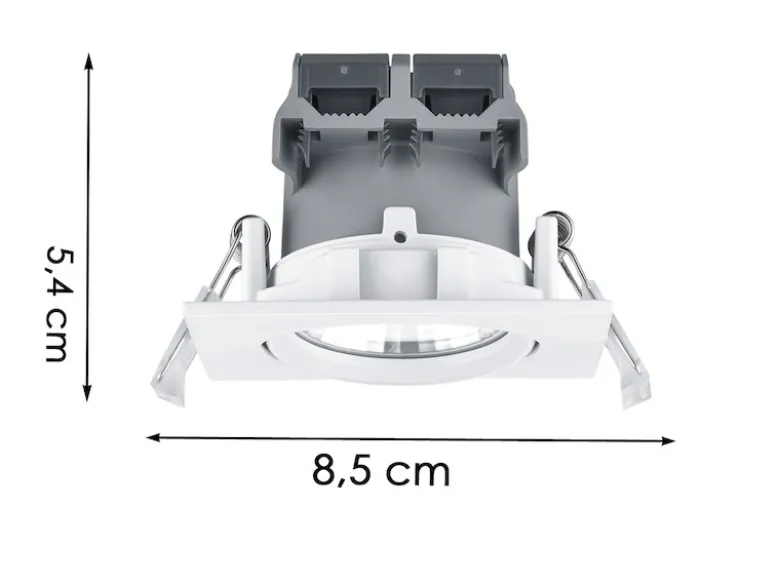 LED Einbaustrahler PAMIR eckig schwenkbar dimmbar Weiß 5,5W - Deckenbeleuchtung