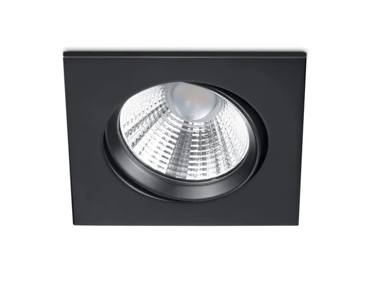 LED Einbaustrahler PAMIR eckig schwenkbar dimmbar Schwarz 5,5W Deckenbeleuchtung