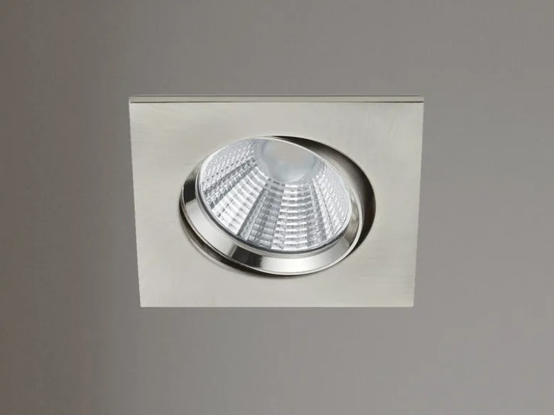 LED Einbaustrahler PAMIR eckig schwenkbar dimmbar Silber 5,5W Deckenbeleuchtung