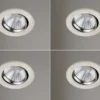 LED Einbaustrahler rund 4er Set Ø 8,5cm schwenkbar dimmbar Nickel matt 5,5W