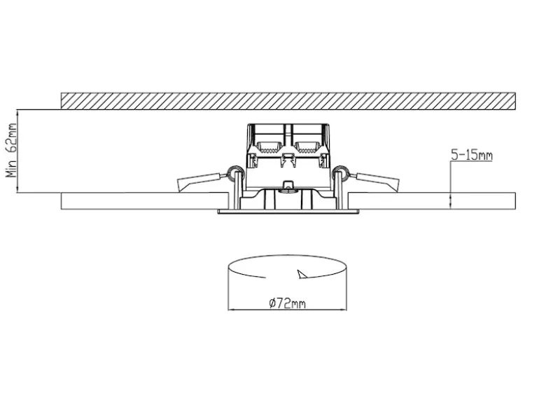 LED Einbaustrahler rund 4er Set Ø 8,5cm schwenkbar dimmbar Schwarz matt 5,5W