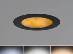 LED Einbaustrahler 230V 3er Set dimmbar, 3 Lichtfarben für Badezimmer, Ø 11cm