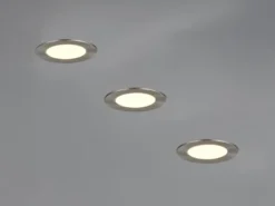 LED Einbaustrahler 230V 3er Set dimmbar, 3 Lichtfarben für Badezimmer, Ø 11cm