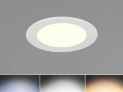 LED Einbaustrahler 230V 3er Set, 3 Lichtfarben inklusive Tageslichtweiß Ø 12cm