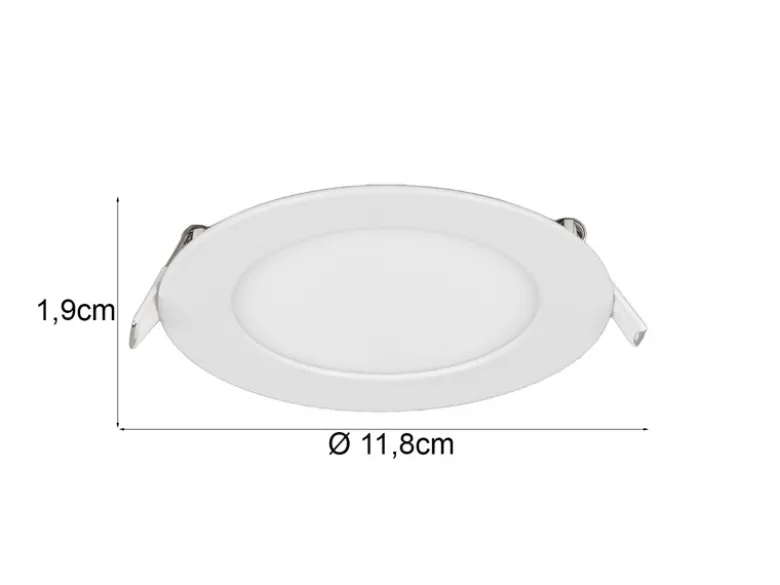 LED Einbaustrahler 230V 3er Set, 3 Lichtfarben inklusive Tageslichtweiß Ø 12cm